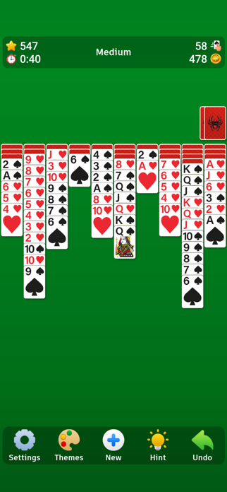 Spider Solitaire` Screenshot 2 of 10
