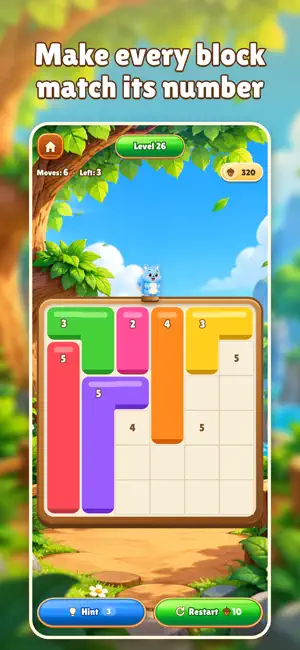 Number Blocks Fill: Nutsy screenshot 2