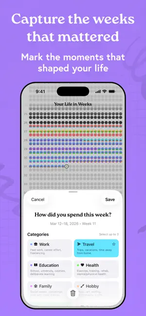LifeWeeks – Life Tracker screenshot 2