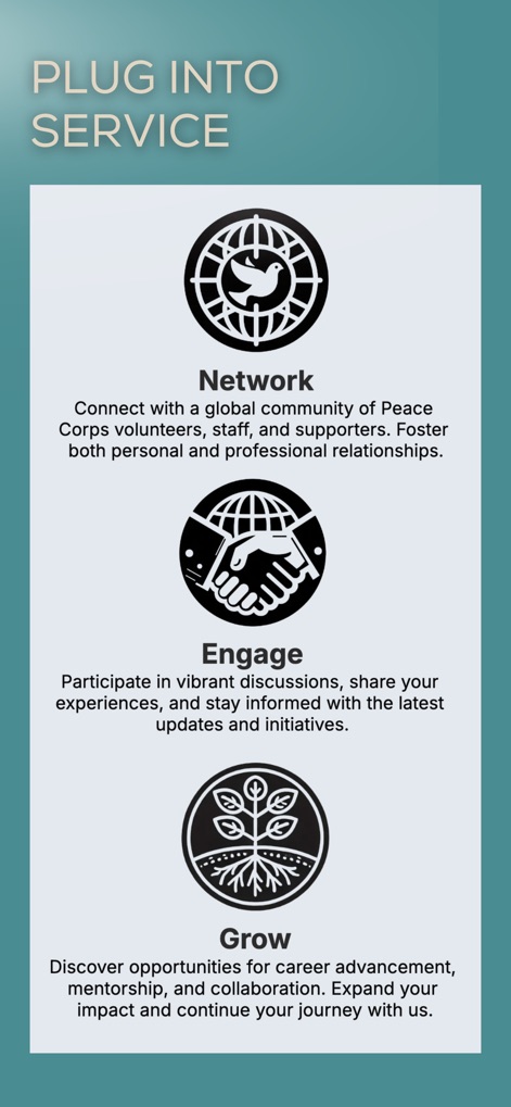 Peace Corps Connect+ by NPCA - Social Networking App | MWM