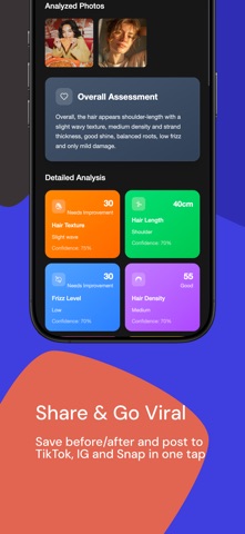 HairWow:AI Makeover & Analysis iPhone screenshot