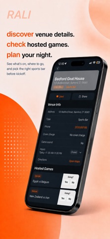 Rali: Sports Bar Finder iPhone screenshot