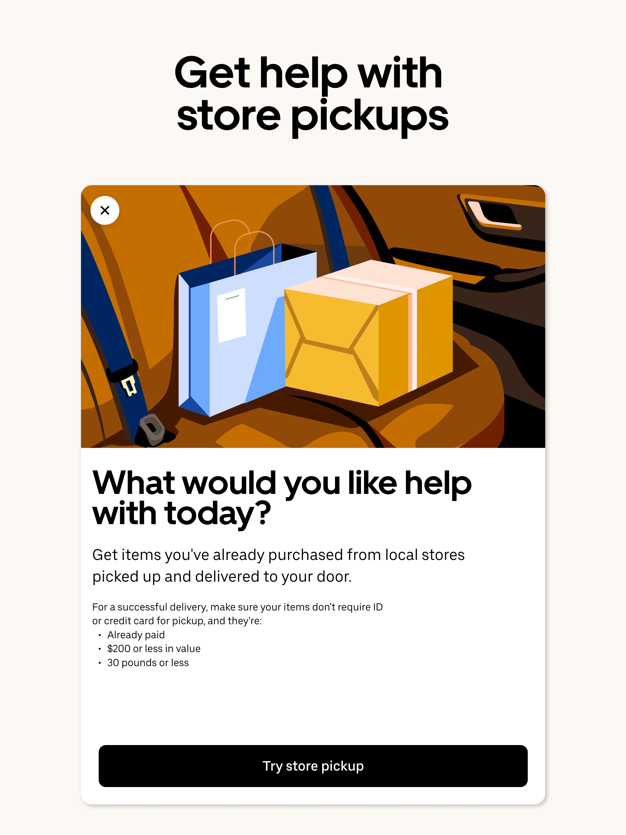 Uber - Request a ride
