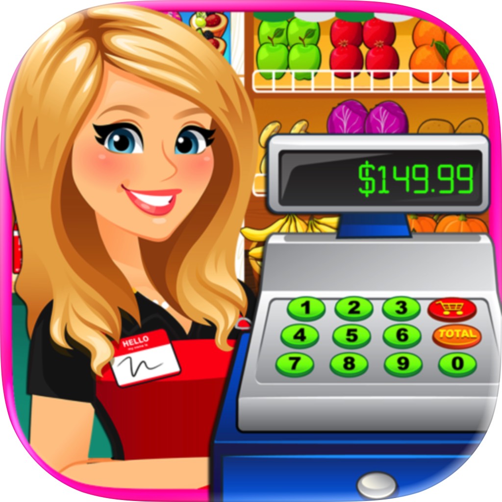 Apple App Store cover for Supermarket Grocery Store Girl