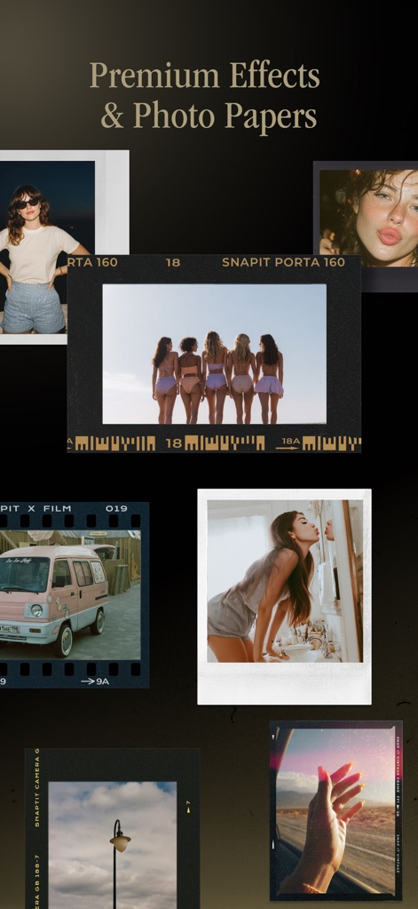 Snap it - Retro Camera & Films - This tool allows users to enhance their visuals with premium photo paper textures and authentic film-like effects, adding vintage depth and character.