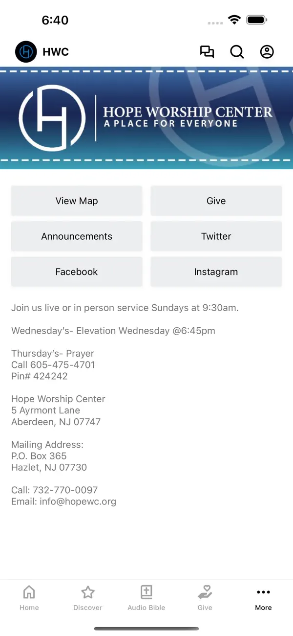 Screenshot #3 pour Hope Worship Center NJ