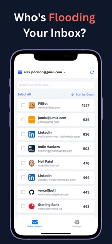 InboxPurge - Email Cleaner iPhone screenshot