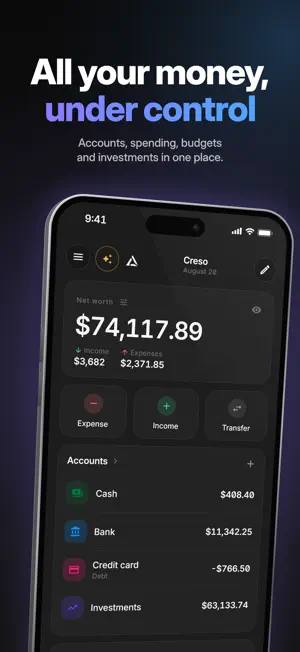 Creso: Budget Expense Tracker screenshot 1