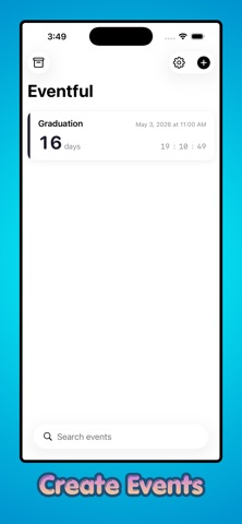 Eventful: Countdown & Widgets Screenshot 1 of 3