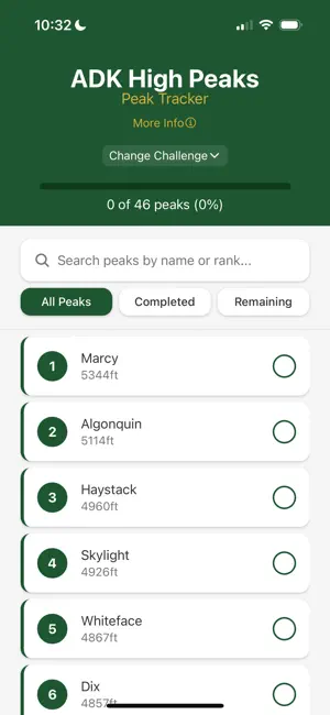 ADK Peak Tracker screenshot 1