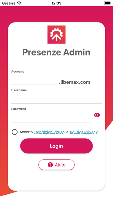 Presenze Admin Screenshot