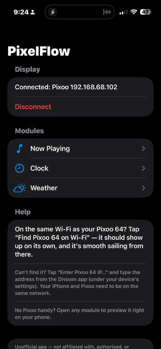 PixelFlow - Now Playing Screenshot 1 of 4