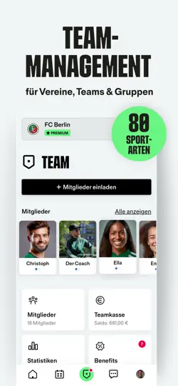 Screenshot von SpielerPlus - Teamorganisation auf dem iPhone 1