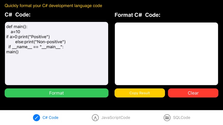 CodeToFormatter