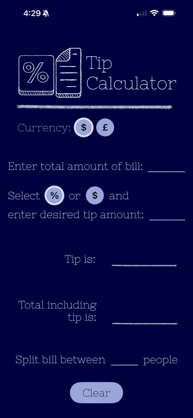 TipCalculator - Easy Peasy screenshot 1
