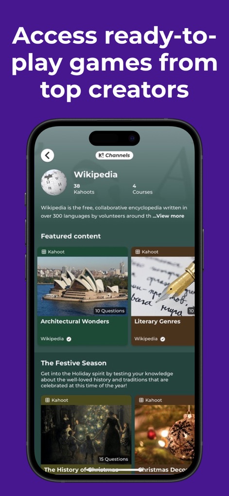 Kahoot! Play & Create Quizzes - Curated Content Access