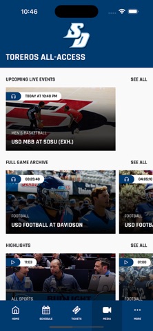 USD Toreros screenshot