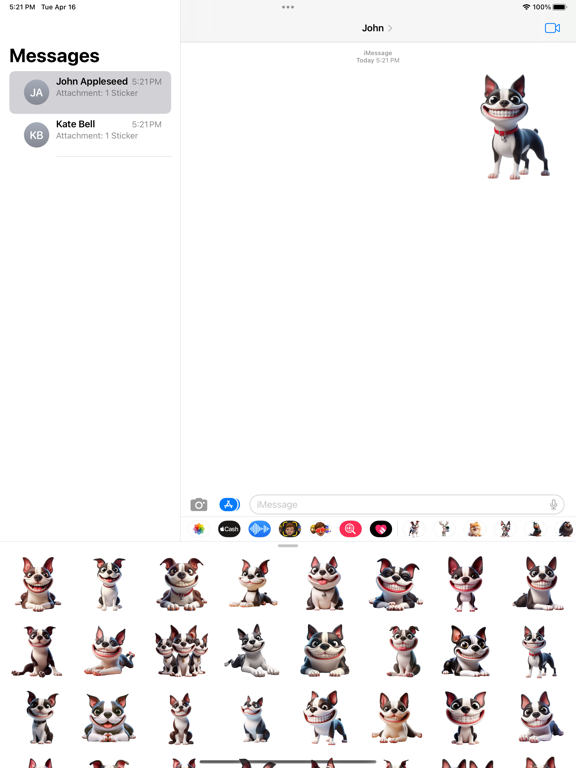 Screenshot #4 pour Happy Boston Terrier Stickers