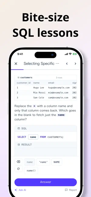 Learn SQL - Let Us SQL screenshot 2