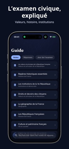QCM Examen Civique 2026 iPhone screenshot