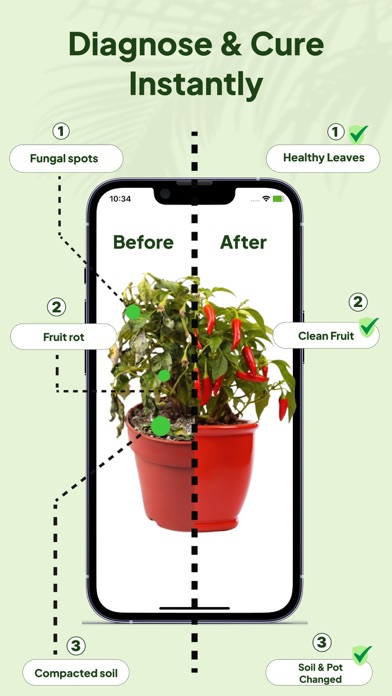 AI plant identifier plantcare iPhone screenshot
