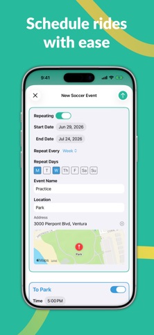 Carpool Kids: Family Calendar app screenshot 3