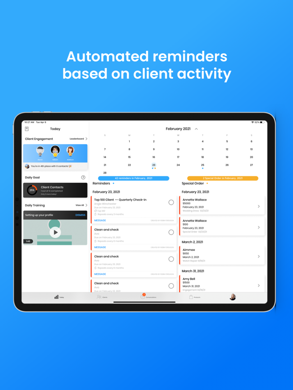 Clientbook Retail iPad screenshot 4 - Business app