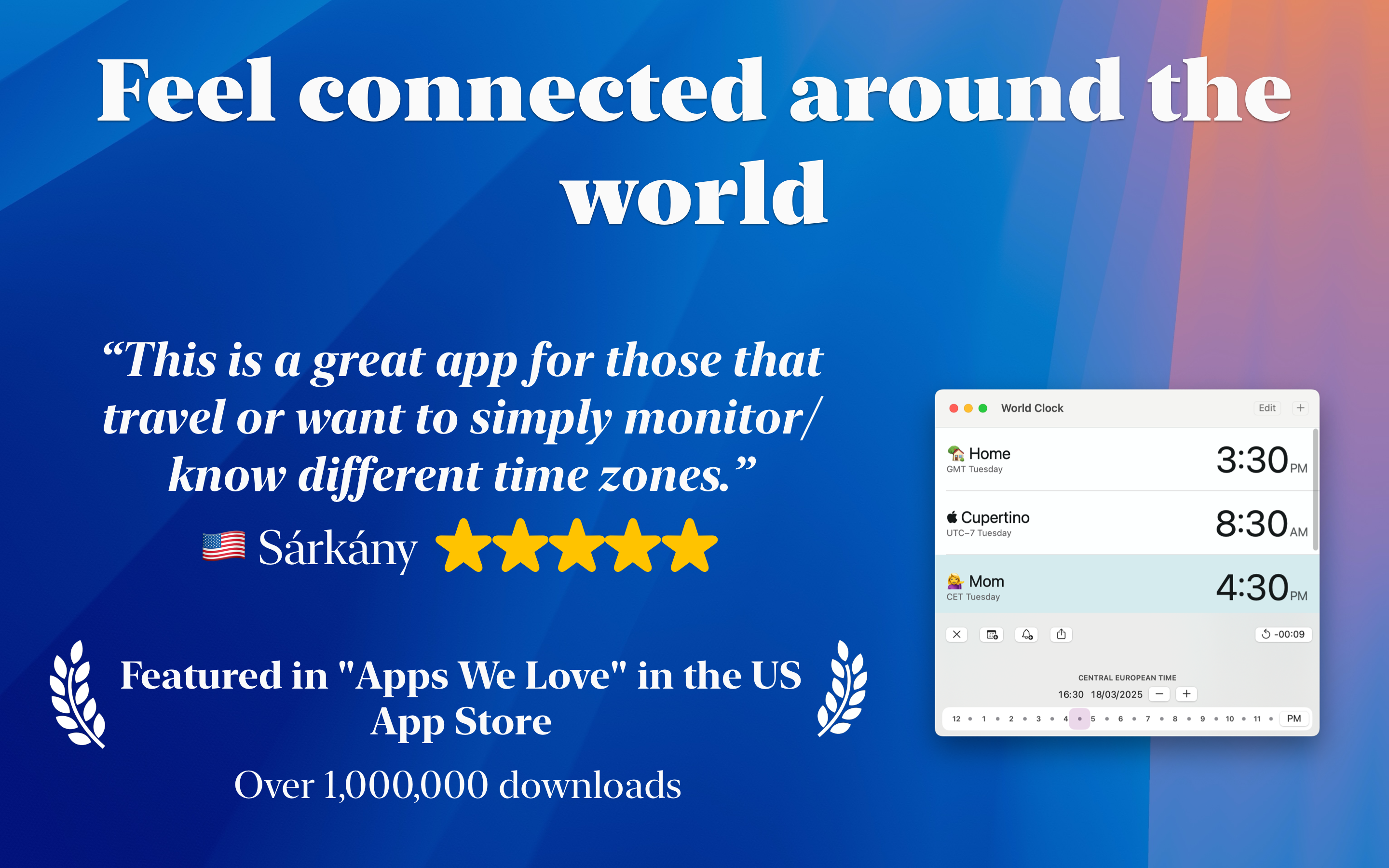 World Clock Time Zone Widget