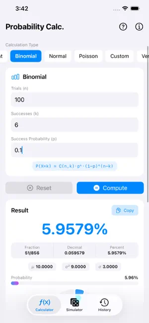 Probability Calculator Plus screenshot 4