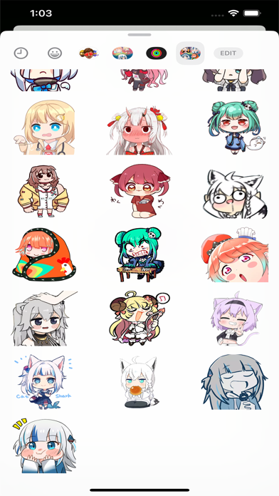 Screenshot #2 pour Cuties Little Chibi Stickers