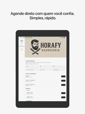 Horafy: Agenda do Cliente iPad screenshot