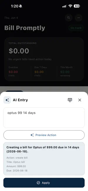 Bill Promptly screenshot 2
