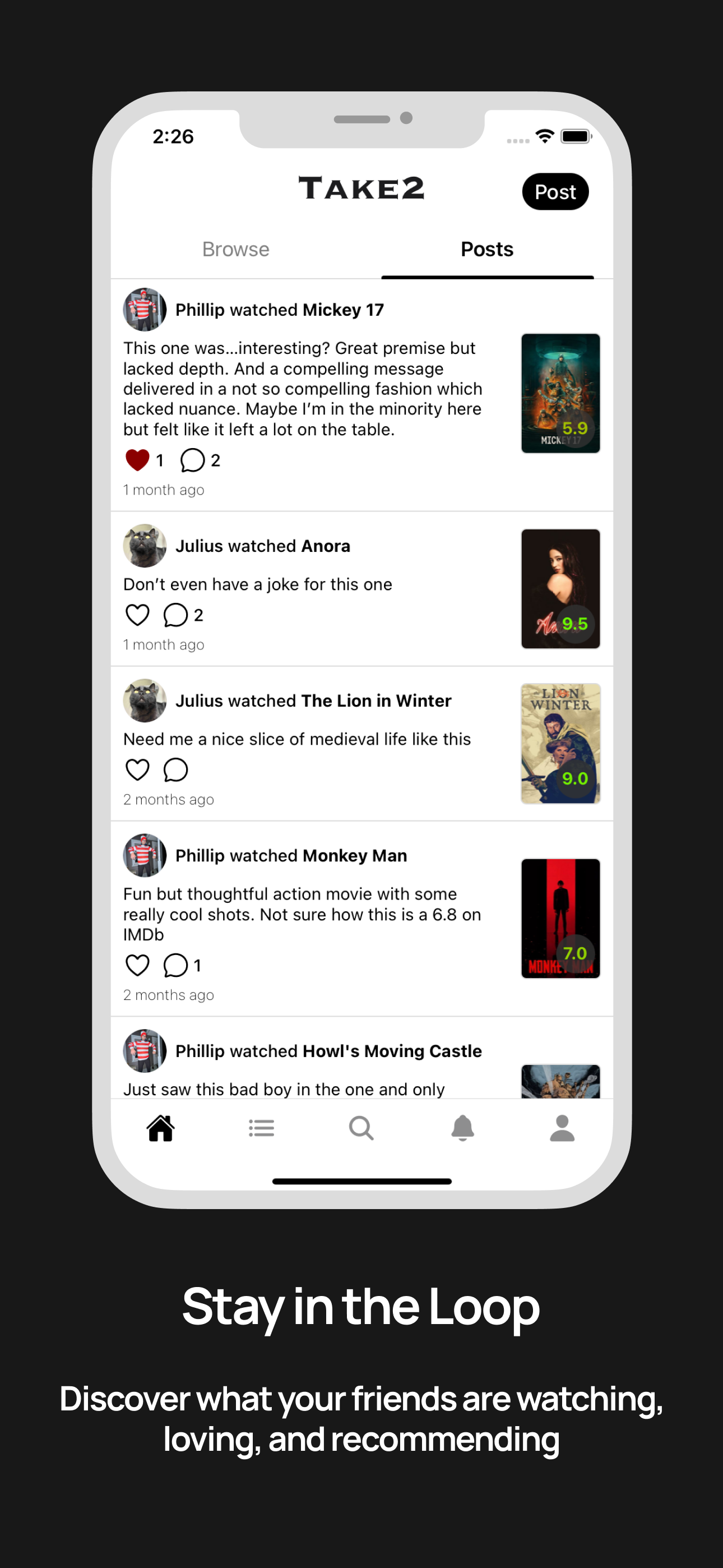 Take2: Movies & Shows