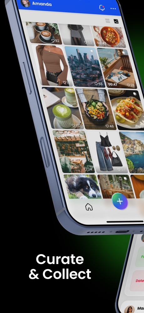 ThingsBook App Store screenshot 4, headline “Curate & Collect”. Premium tone.