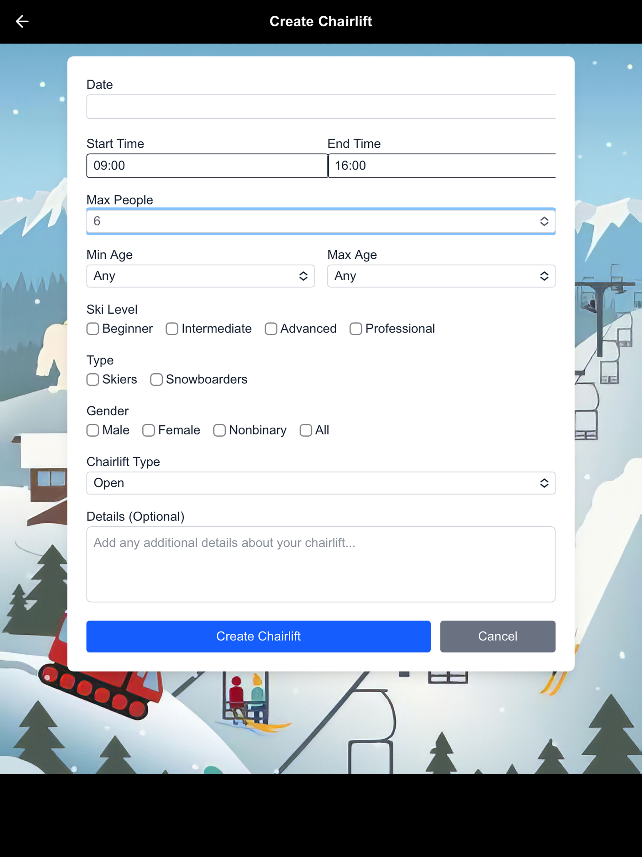 Chairlift App screenshot 10