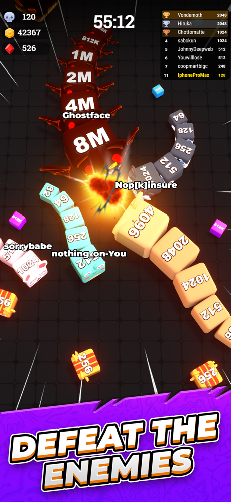Jelly Cube Snake io screenshot 1