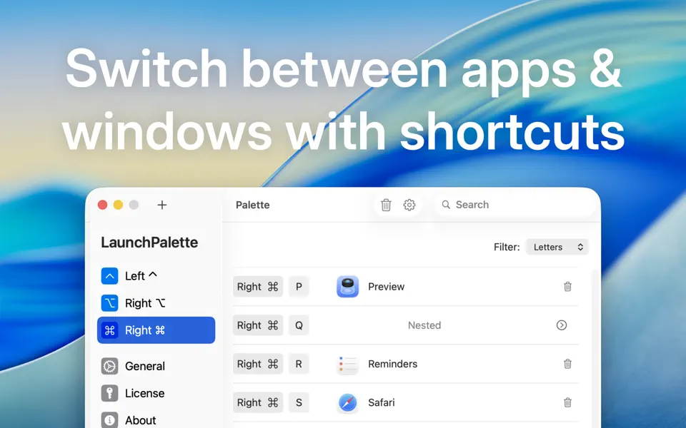 LaunchPalette – App Switcher 1.11.6 Screenshot 1