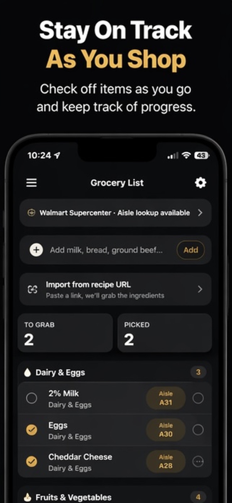 Cartly: Grocery List iphone screenshot 4