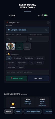 Fish Drop - Fishing App iPhone screenshot