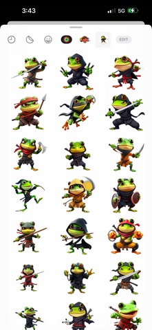 Ninja Frog Stickers screenshot