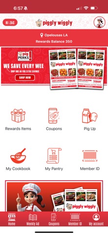 Piggly Wiggly LA South app screenshot