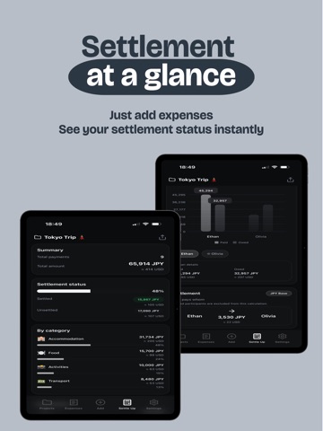 Split Bills & Expenses – Evere iPad screenshot