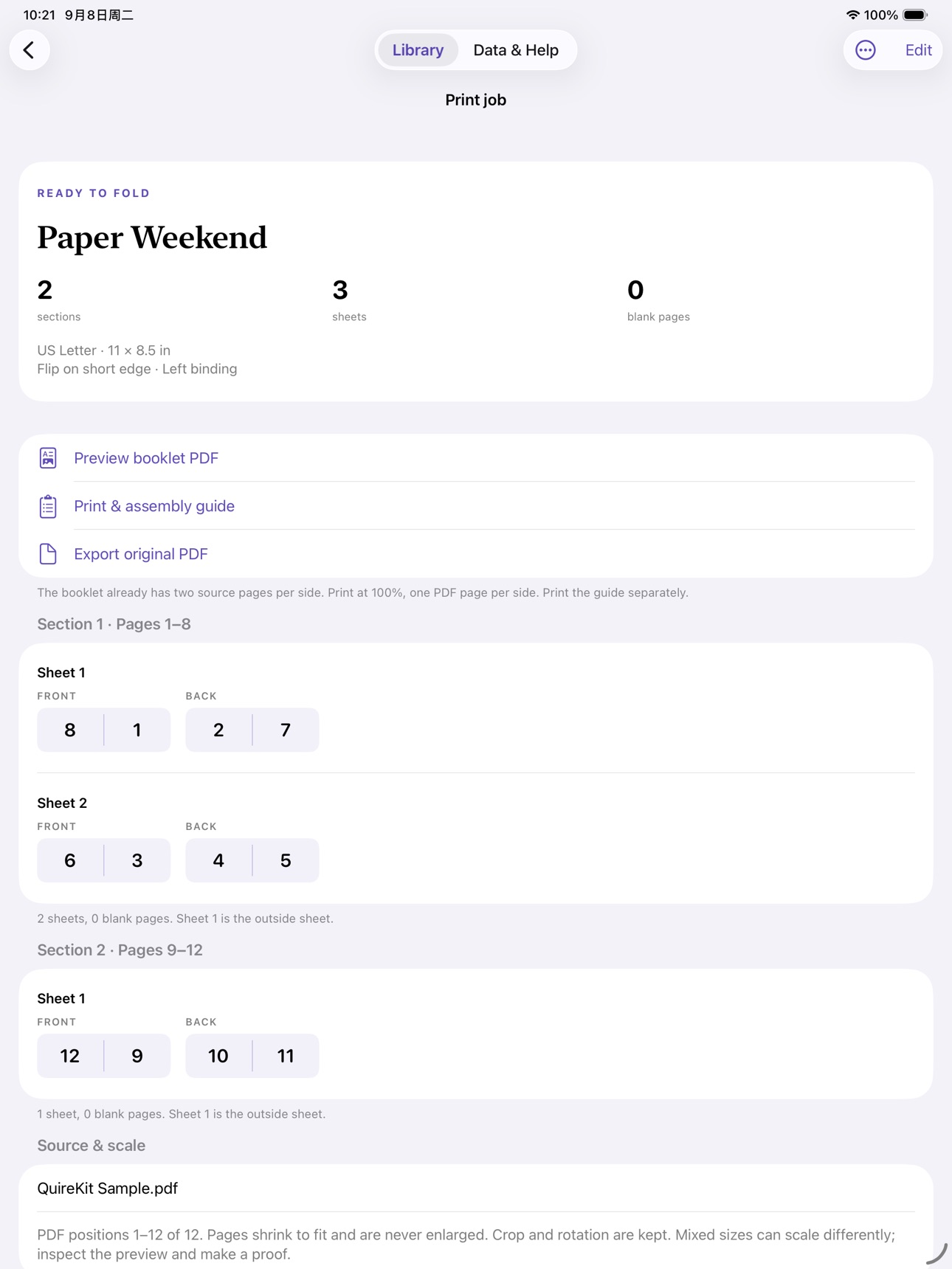 Screenshot 12 of QuireKit: Booklet PDF