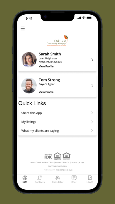 Oak Leaf Community Mortgage Screenshot