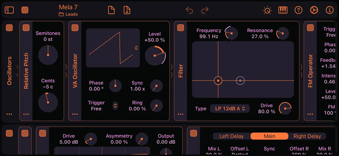 Screenshot #2 pour Mela – AUv3: Synth, FX, MIDI
