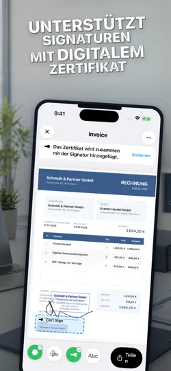 Screenshot von Stempel & Unterschrift auf dem iPhone 4