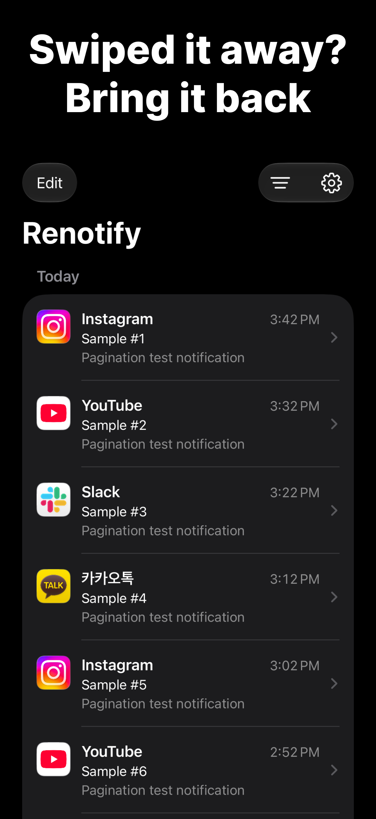 Renotify: Notification History