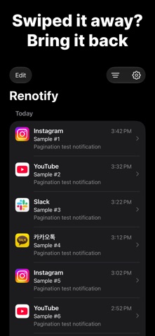 Renotify: Notification History skærmbillede 1