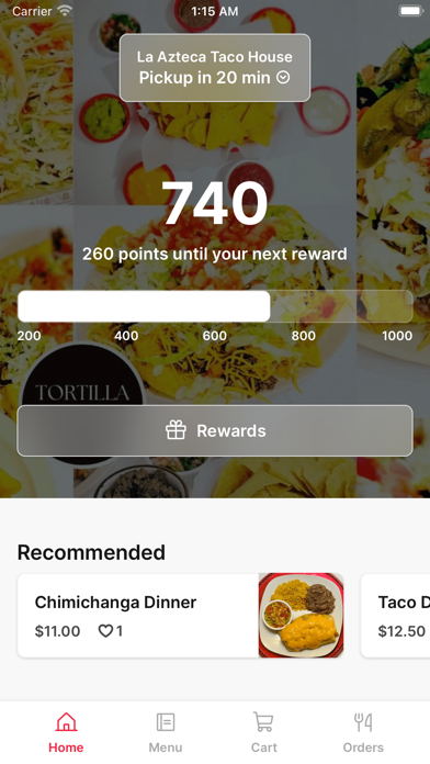 La Azteca Taco House Screenshot