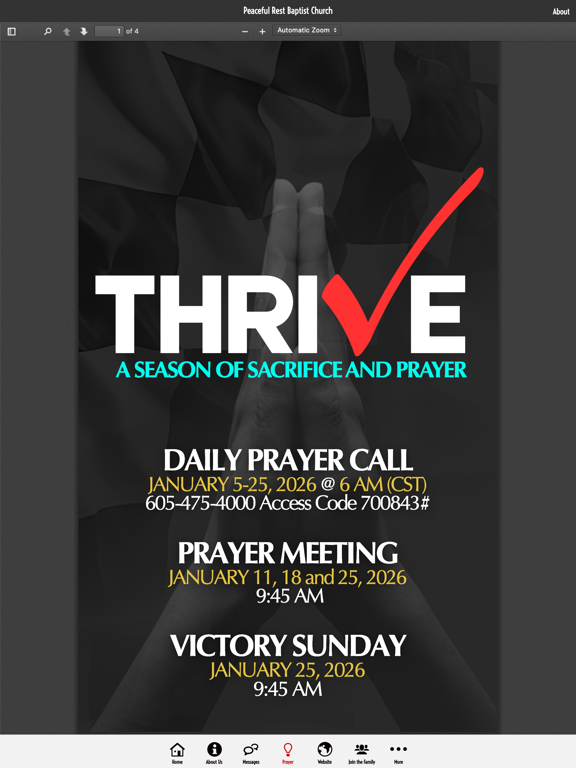 Peaceful Rest Baptist Church iPad screenshot 3 - Lifestyle app